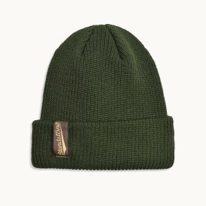 Green Wool Blend Beanie